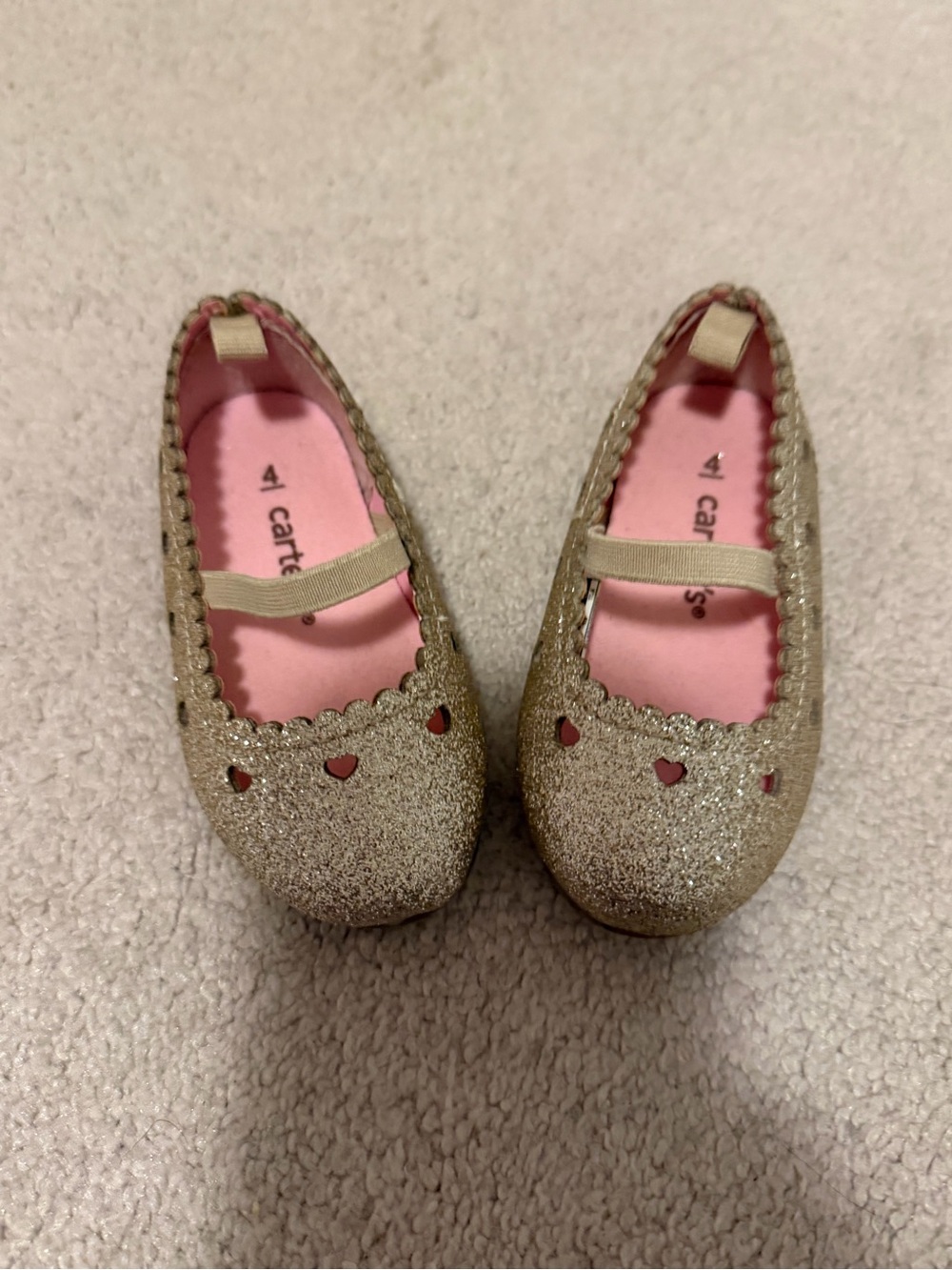 Carter's Glitter Flats Sz 4